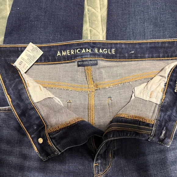 American Eagle Outfitters Dark Blue Skinny Jeans - Picture 2 of 3